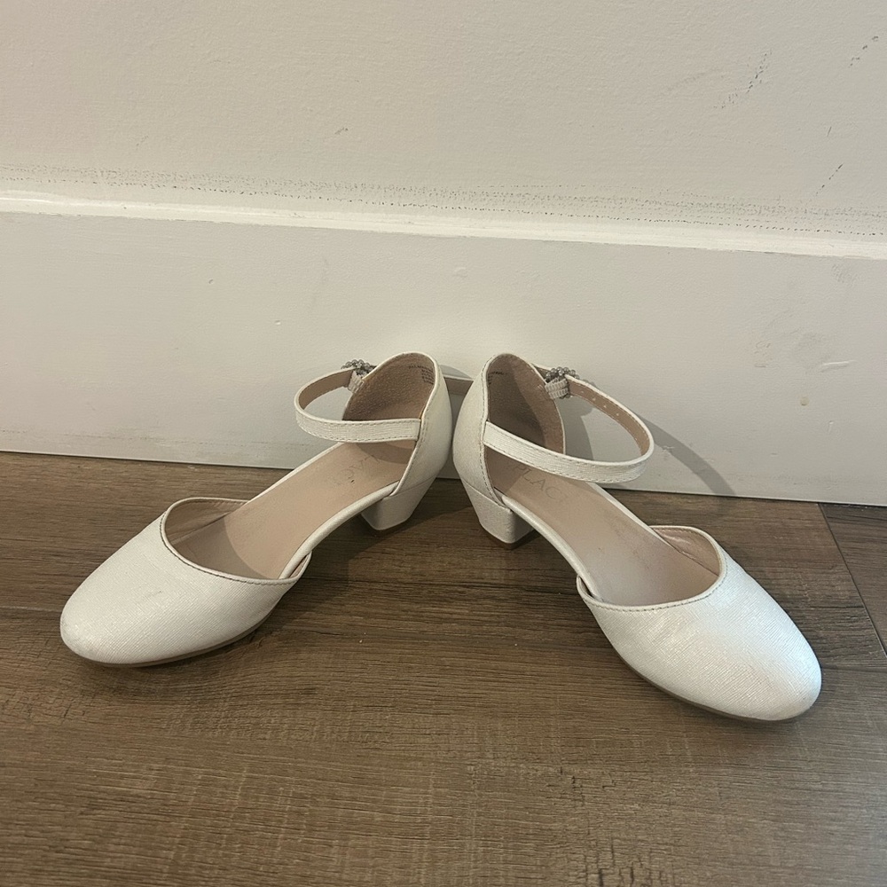 Girls White Heels size 13